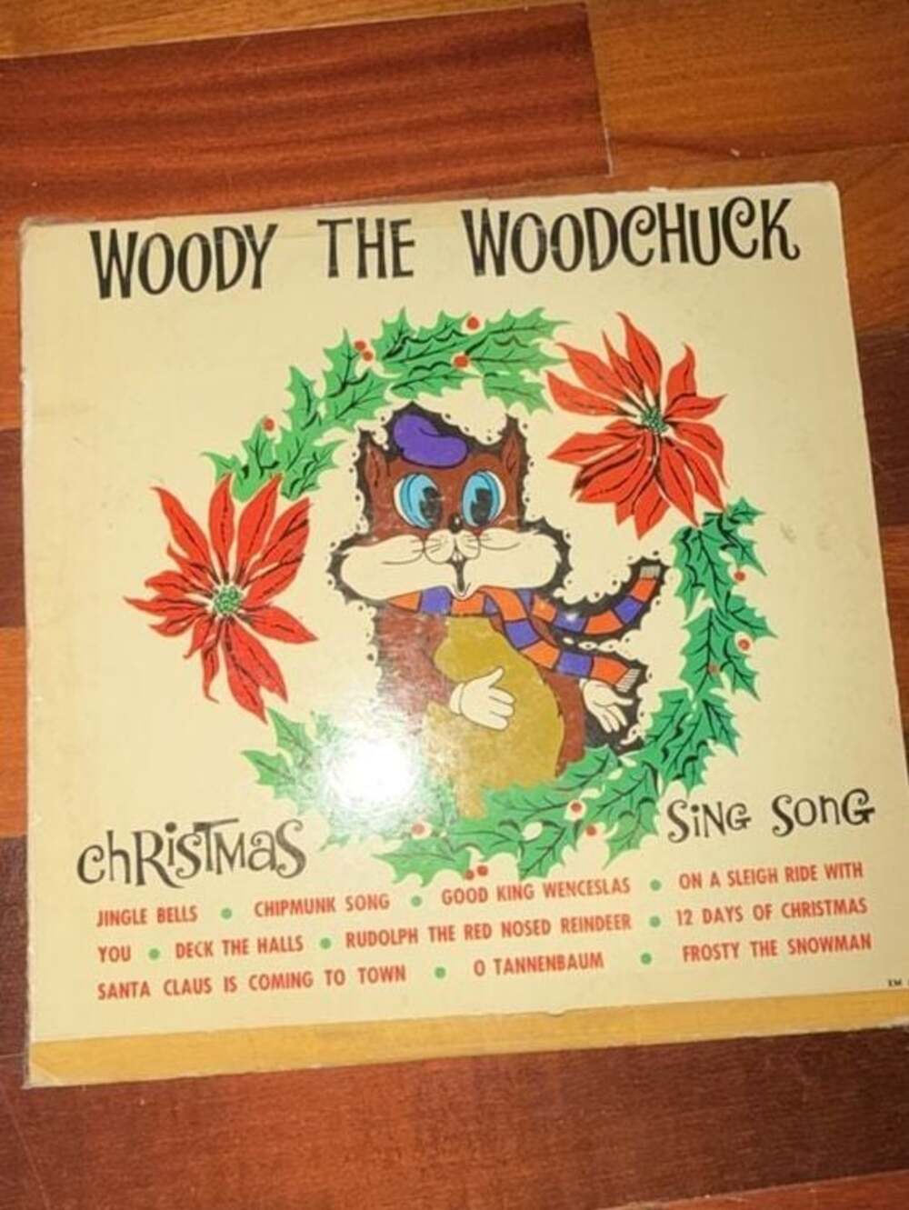 Christmas With Woody The Woodchuck Vinyl LP Record Album XM/S 6